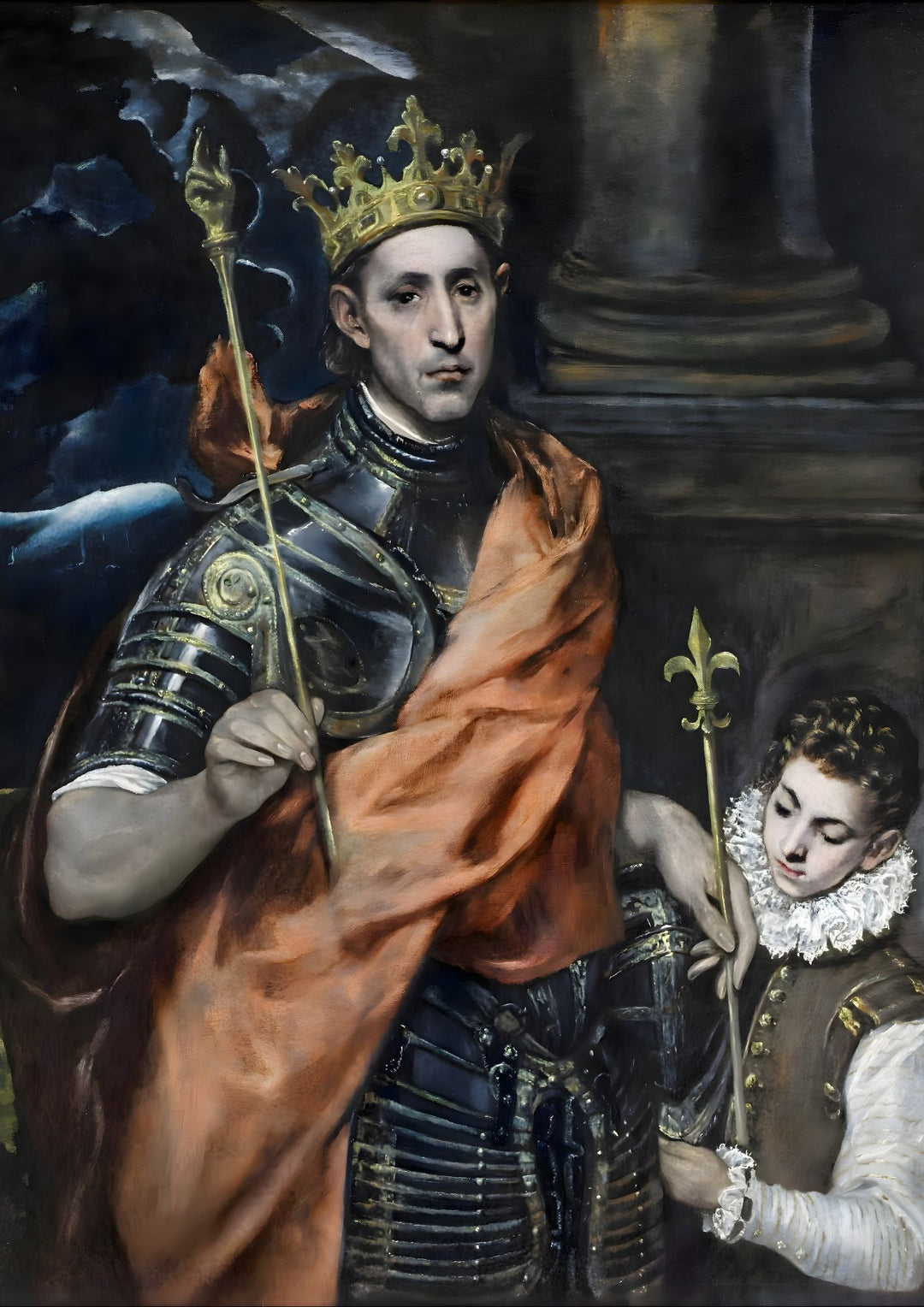 Saint Louis, roi de France, et un page Waldhari